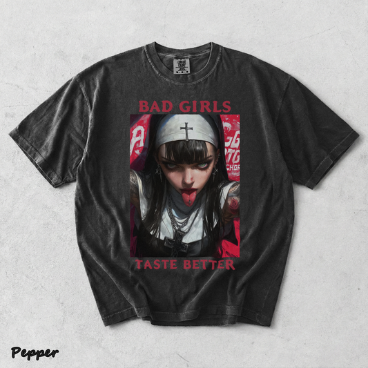 BAD GIRLS Taste Better Dirty Tattooed Nun - Pepper mockup