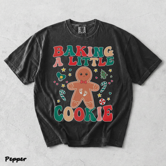 Baking A Little Cookie Pregnancy Announcement Sweatshirt, - Pepper mockup