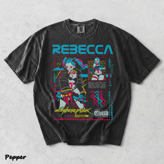Cyberpunk Edgerunners 2077 Shirt Anime Lucy Rebecca David Cosplay Gamer Gift 425 - Pepper mockup
