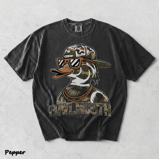 Dive Bomb Fowlmouth Duck Hunting Hoodie S - Pepper mockup
