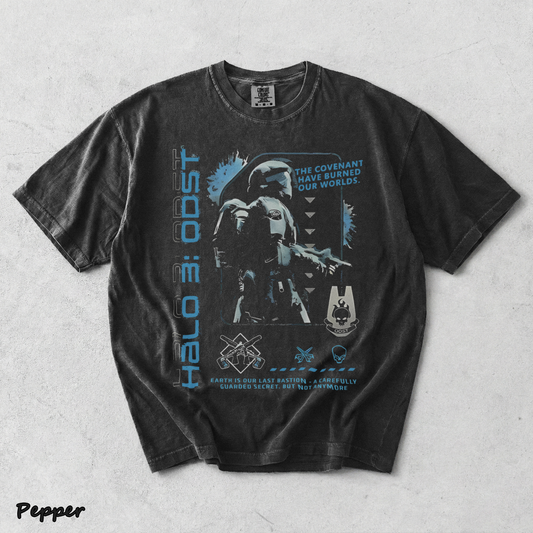 Halo ODST The Rookie F T-Shirt - Pepper mockup