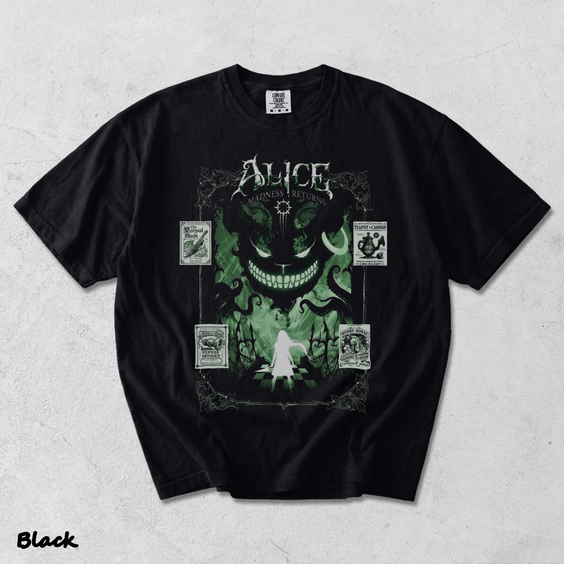 377048404237 Alice Madness back - Black mockup