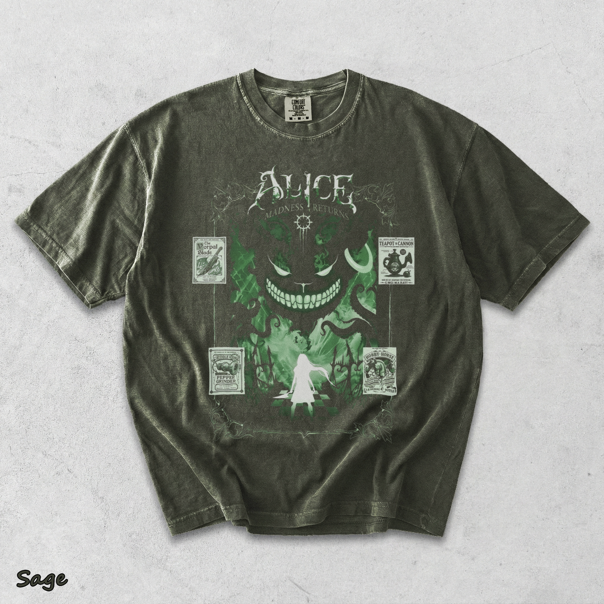 377048404237 Alice Madness back - Sage mockup