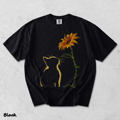 576801025326355412 Cat You Are My Sunshine T-Shirt Cats Tee Shirt - Black mockup