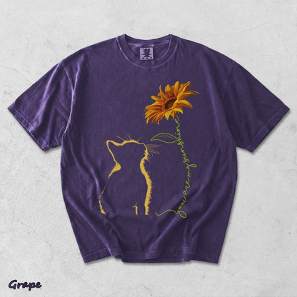 576801025326355412 Cat You Are My Sunshine T-Shirt Cats Tee Shirt - Grape mockup