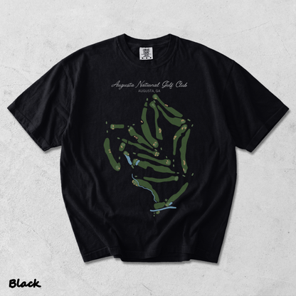 Augusta National Course Map Golf - Black mockup