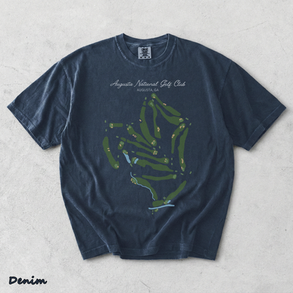 Augusta National Course Map Golf - Denim mockup