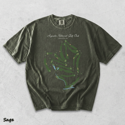 Augusta National Course Map Golf - Sage mockup