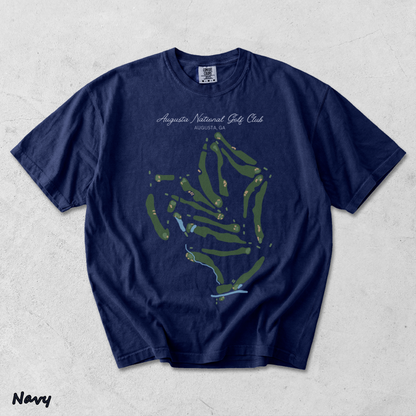 Augusta National Course Map Golf - True Navy mockup