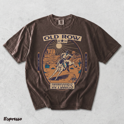 back Old Row Outdoors Cowboy Graphic Tee Old Row graphic t-shirt - Espresso mockup