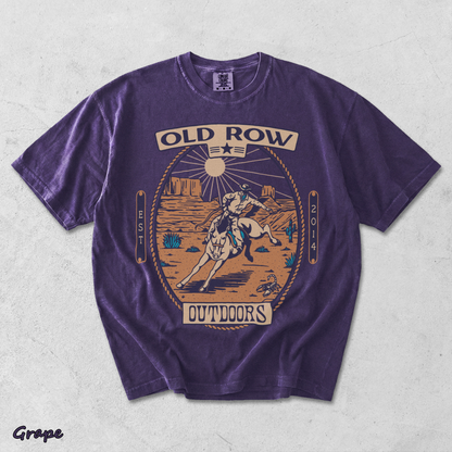 back Old Row Outdoors Cowboy Graphic Tee Old Row graphic t-shirt - Grape mockup