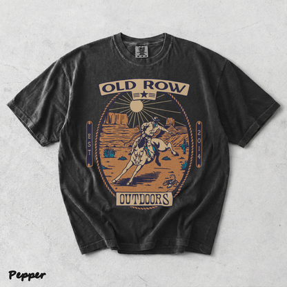 back Old Row Outdoors Cowboy Graphic Tee Old Row graphic t-shirt - Pepper mockup