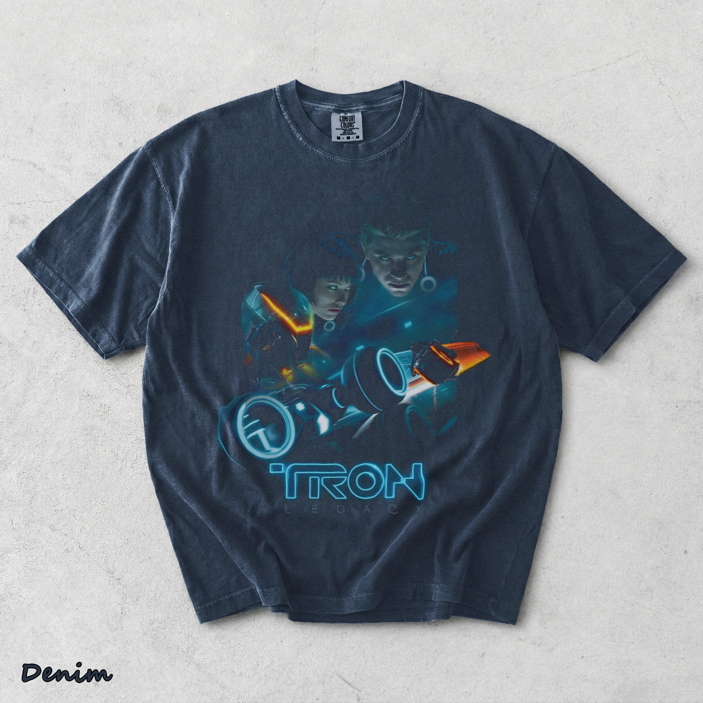 back Tron Legacy Sci-Fi 21-14409-62962 Nemo - Denim mockup
