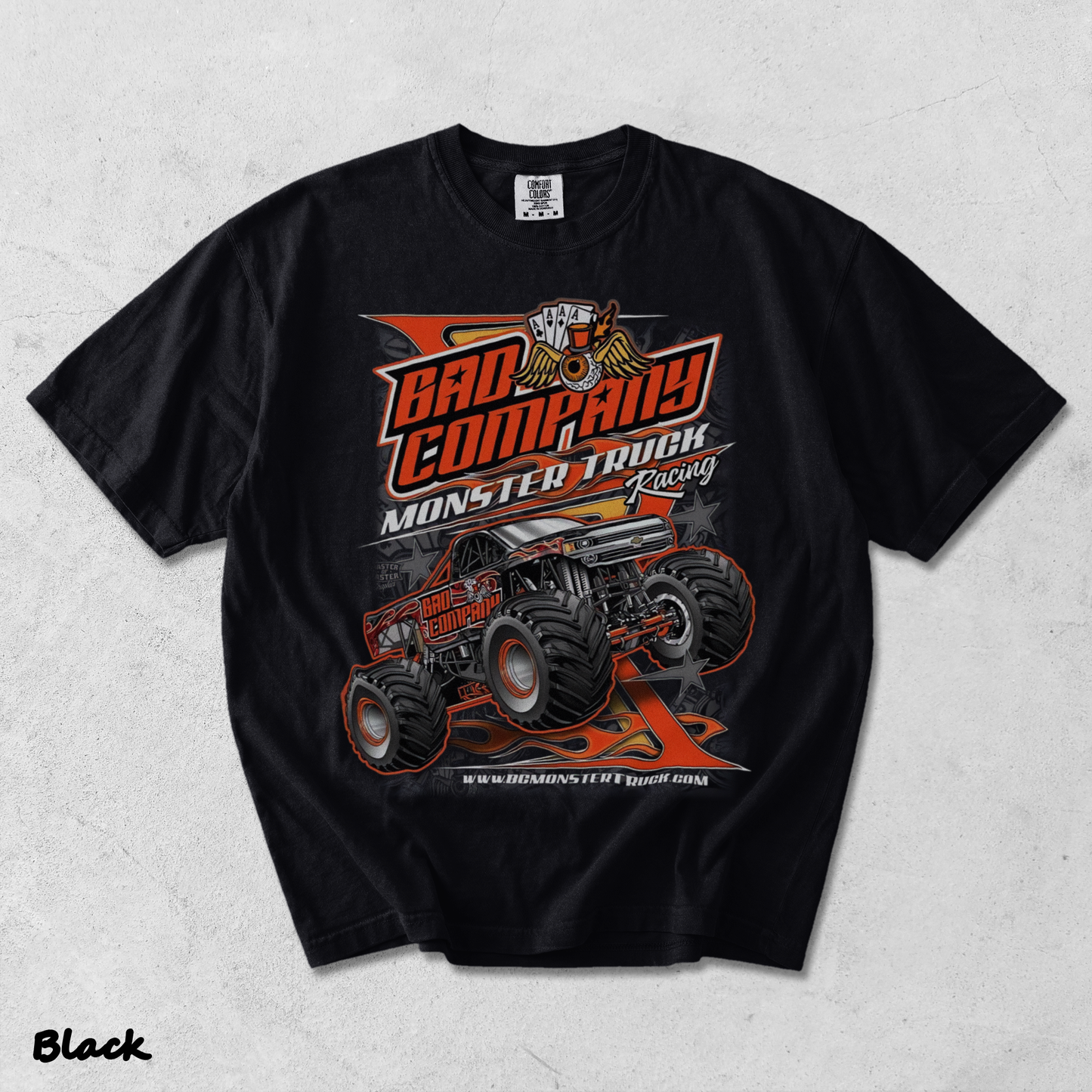 Bad Company Monster Jam Racing back - Black mockup