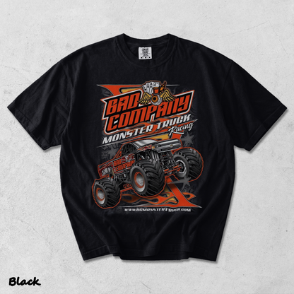 Bad Company Monster Jam Racing back - Black mockup
