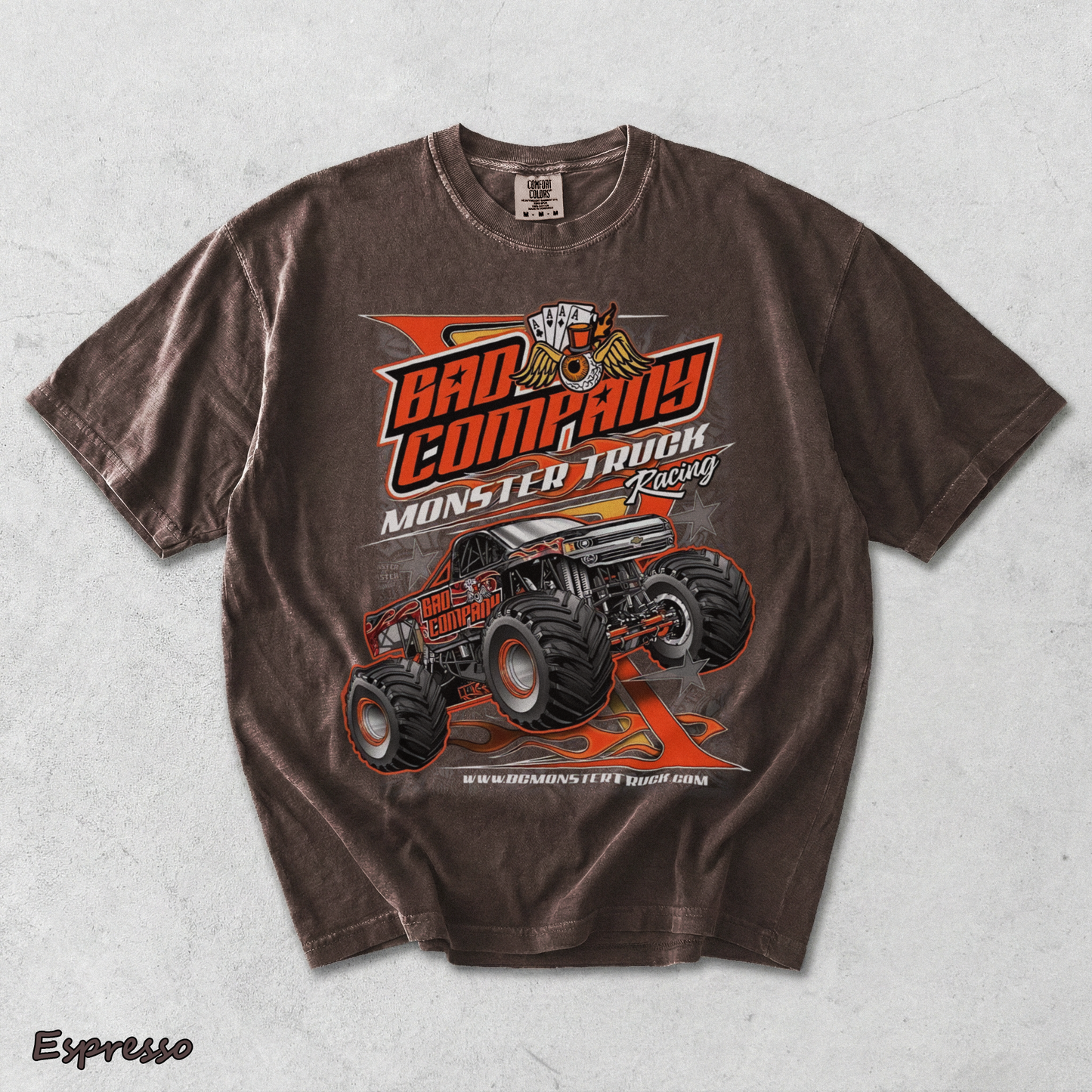 Bad Company Monster Jam Racing back - Espresso mockup