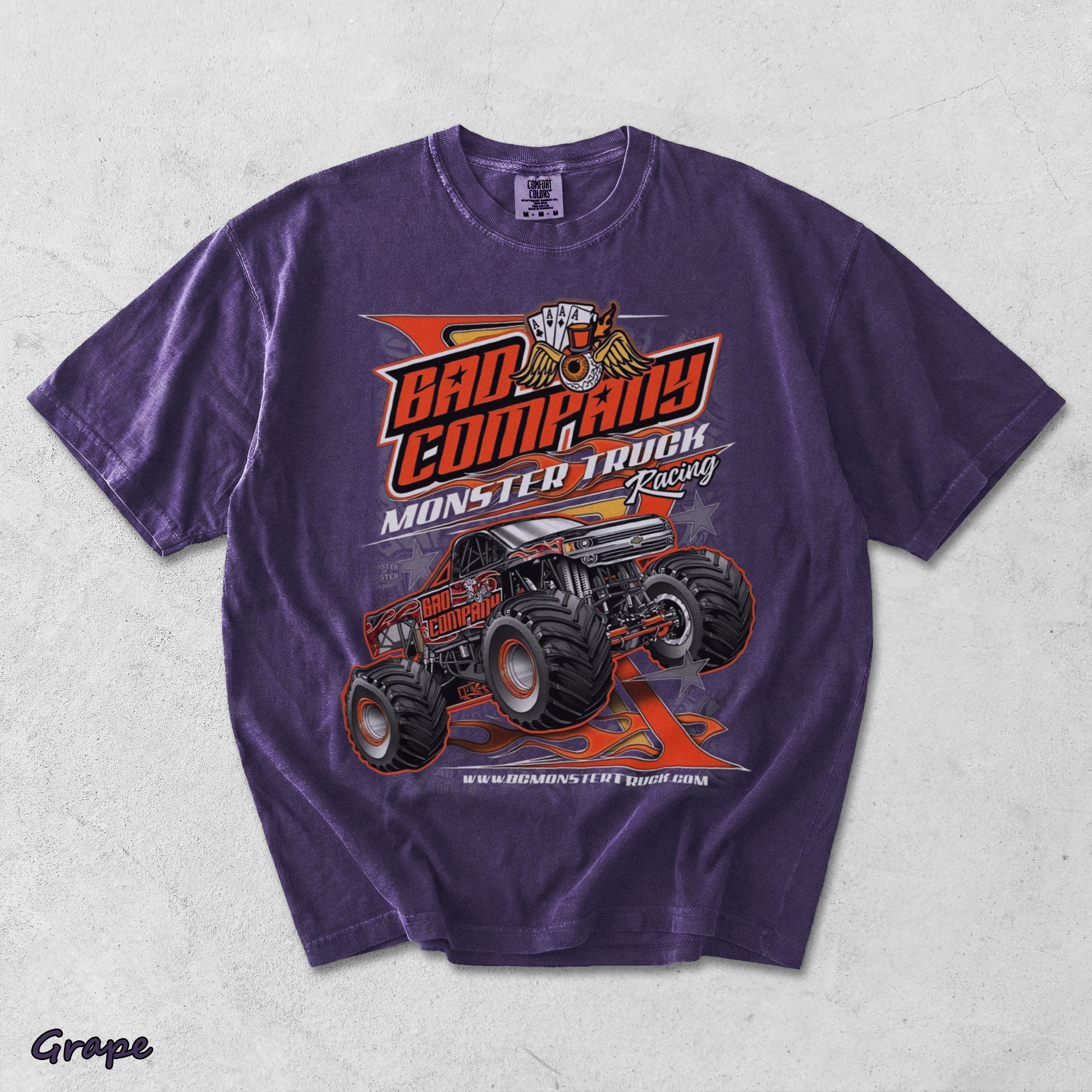 Bad Company Monster Jam Racing back - Grape mockup