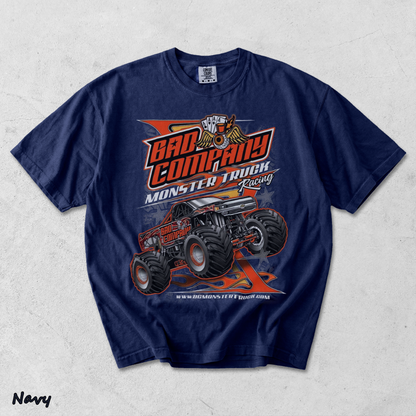 Bad Company Monster Jam Racing back - True Navy mockup