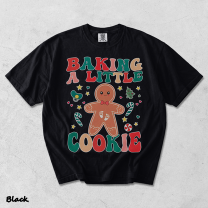 Baking A Little Cookie Pregnancy Announcement Sweatshirt, - Black mockup