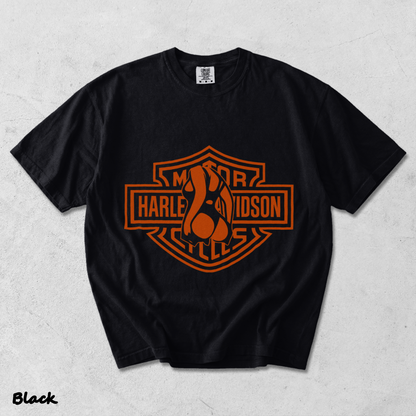 Barley Chick Biker Back - Black mockup