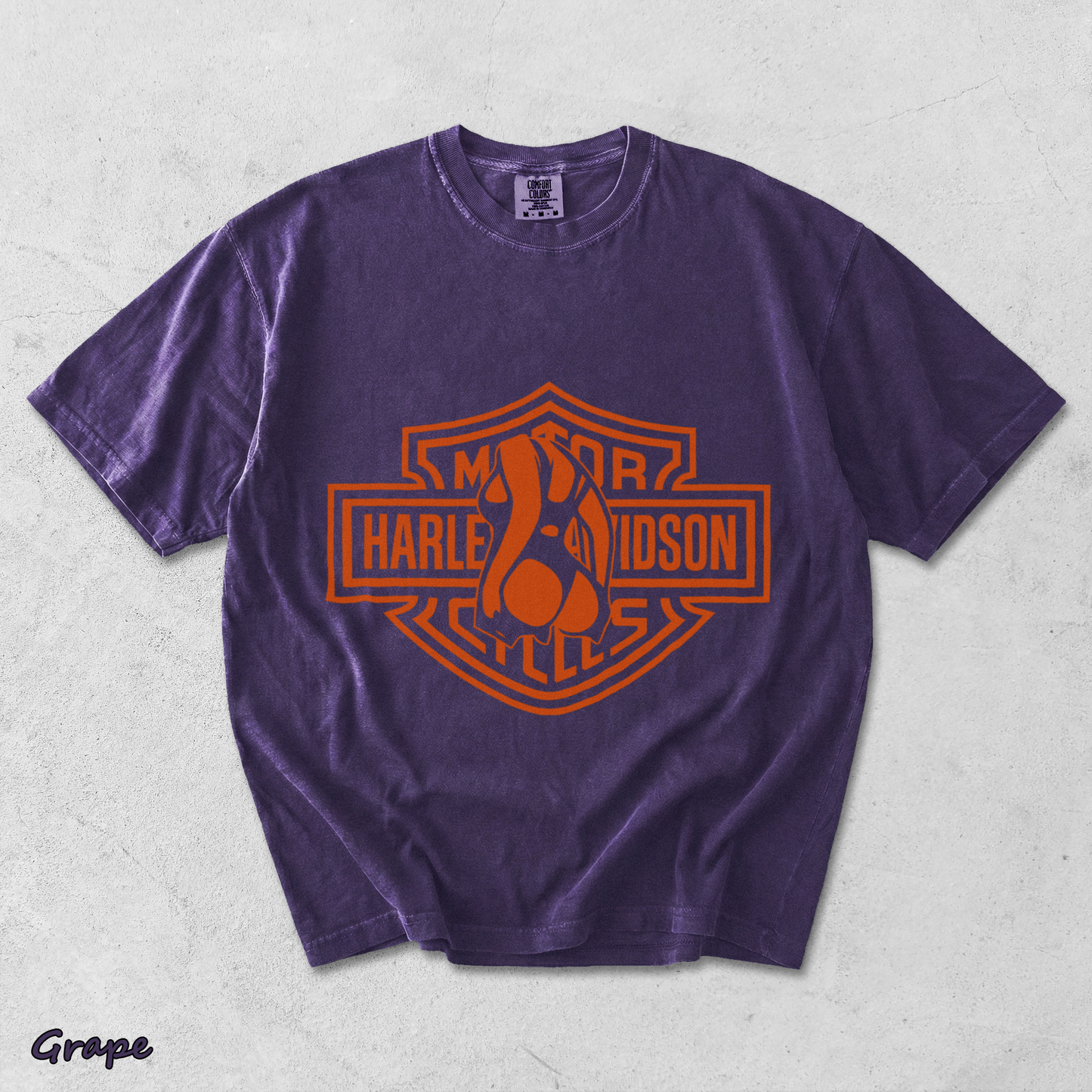 Barley Chick Biker Back - Grape mockup