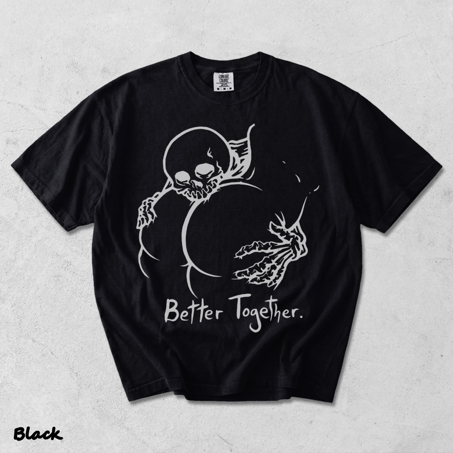 Better Together Skull 2 - Black mockup