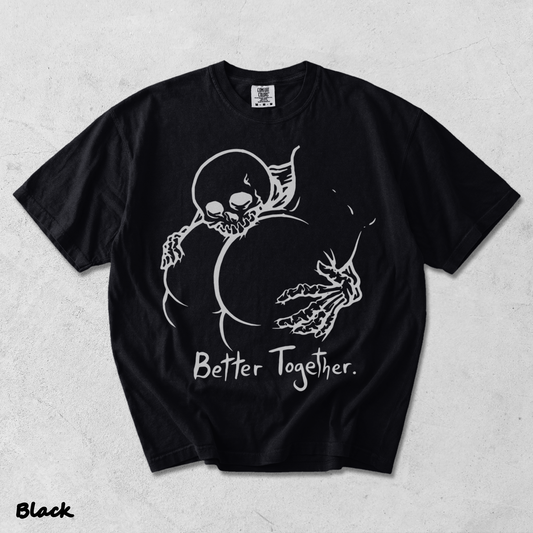 Better Together Skull 2 - Black mockup