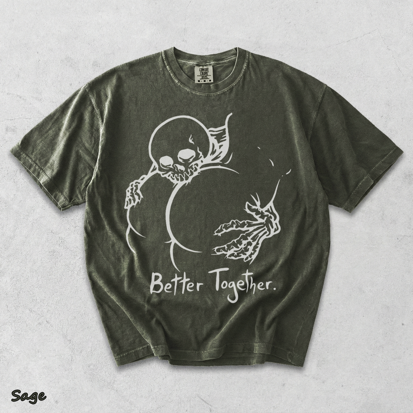 Better Together Skull 2 - Sage mockup