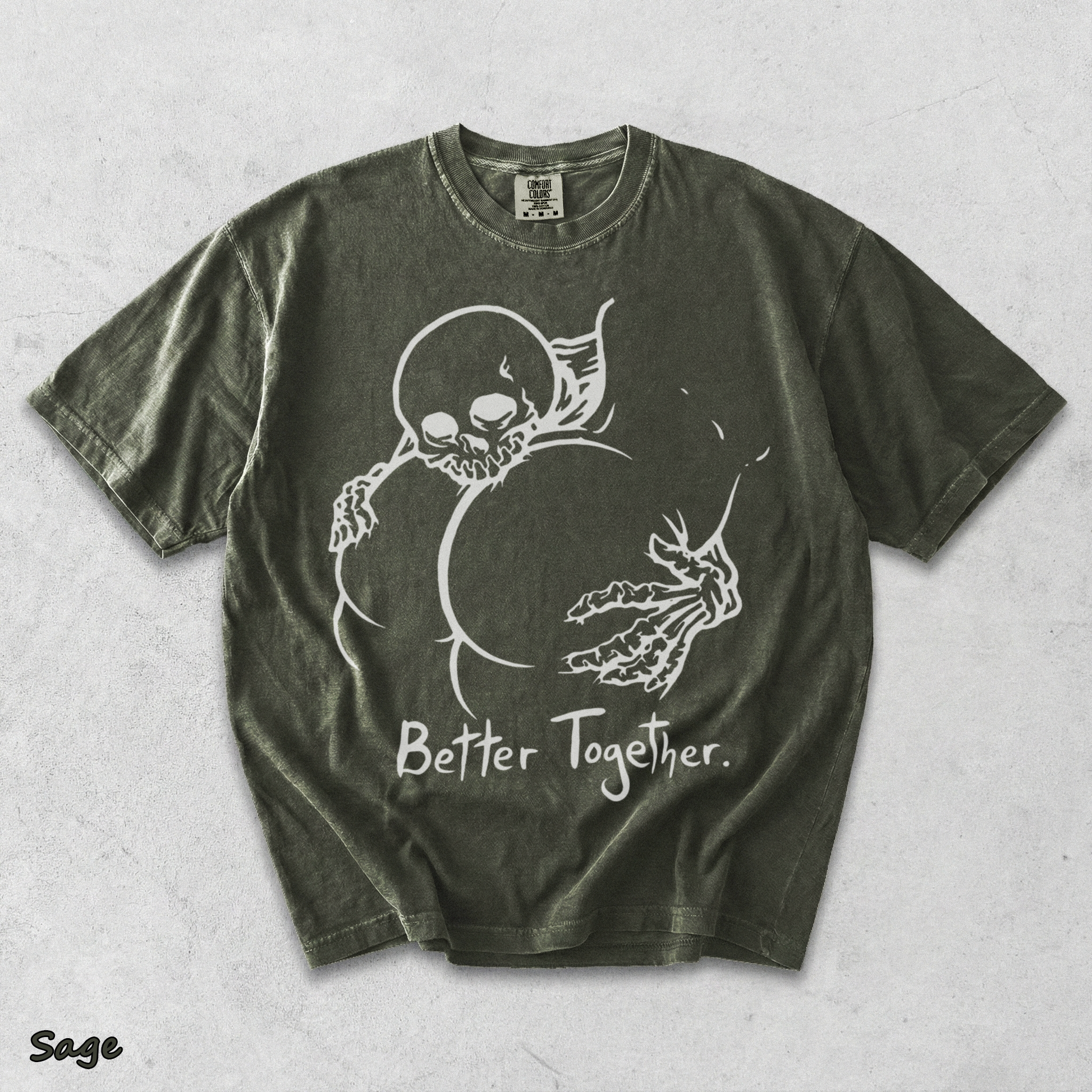 Better Together Skull 2 - Sage mockup