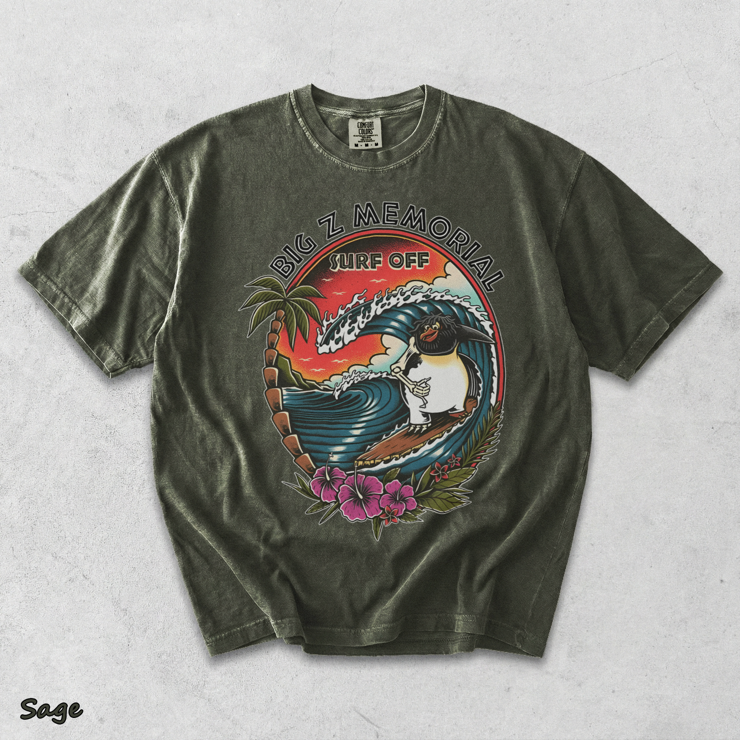 Big Z Memorial Surf Off - Sage mockup