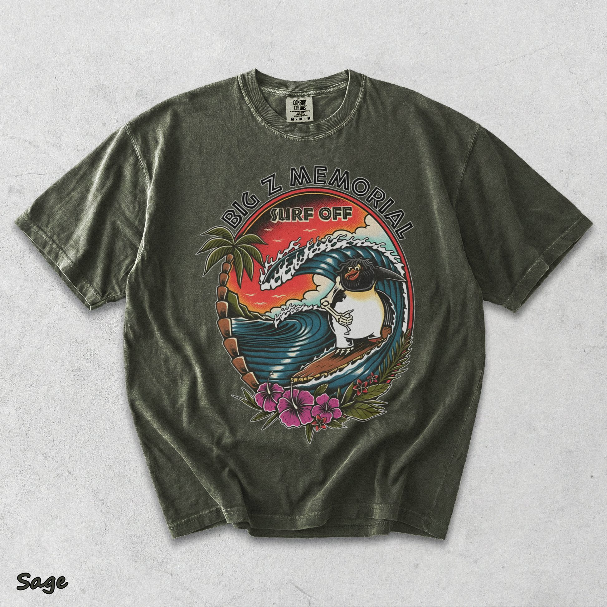 Big Z Memorial Surf Off - Sage mockup