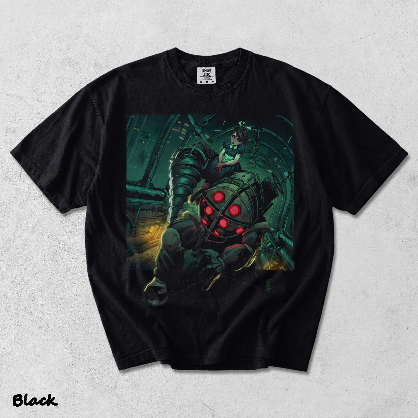 BioShock 2 12-14445-72516 Nemo back black - Black mockup