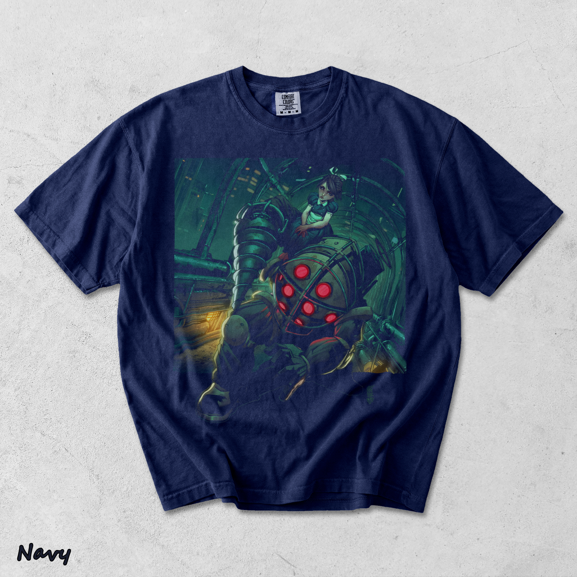BioShock 2 12-14445-72516 Nemo back black - True Navy mockup
