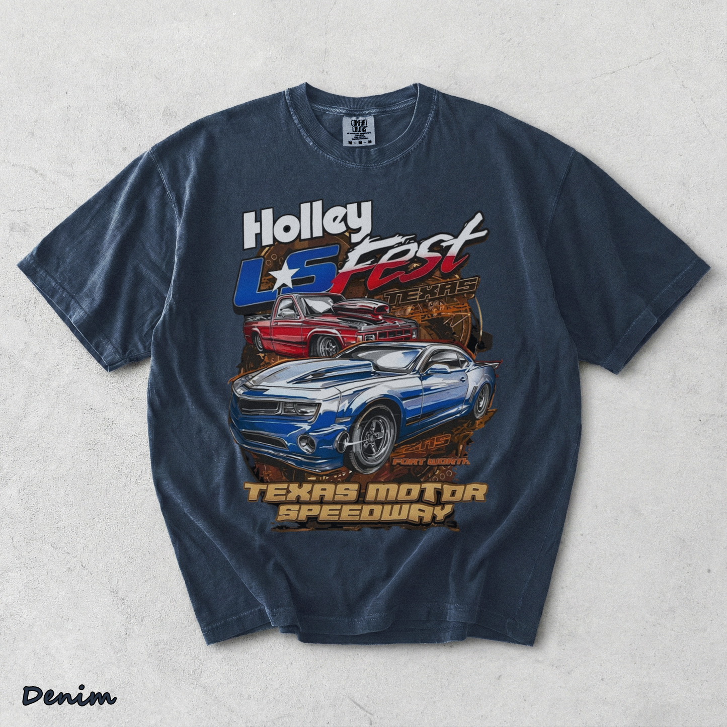 black back Holley LS Fest 01-14456-76781 Nemo - Denim mockup