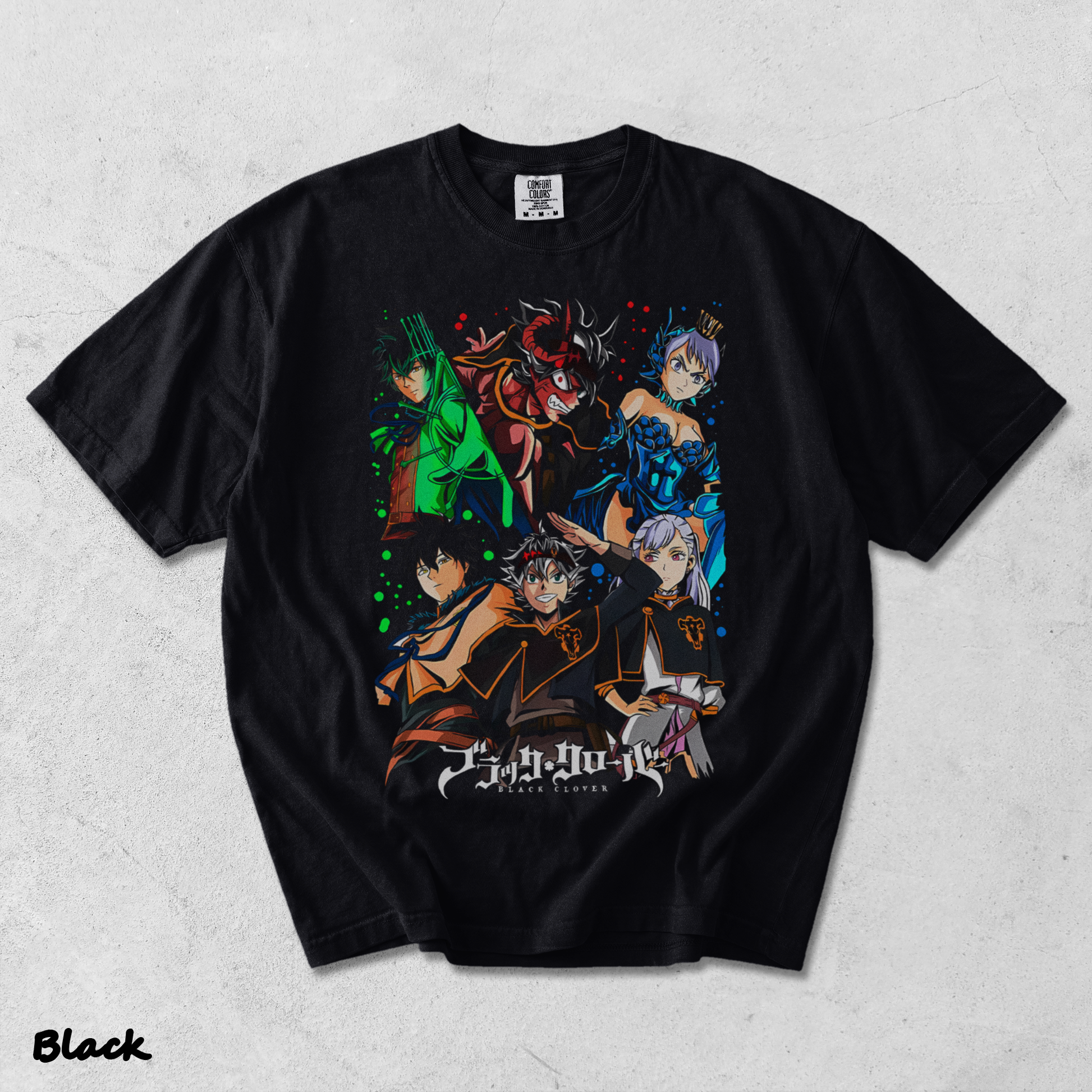 Black Clover Asta Yuno T-shirt - Black mockup