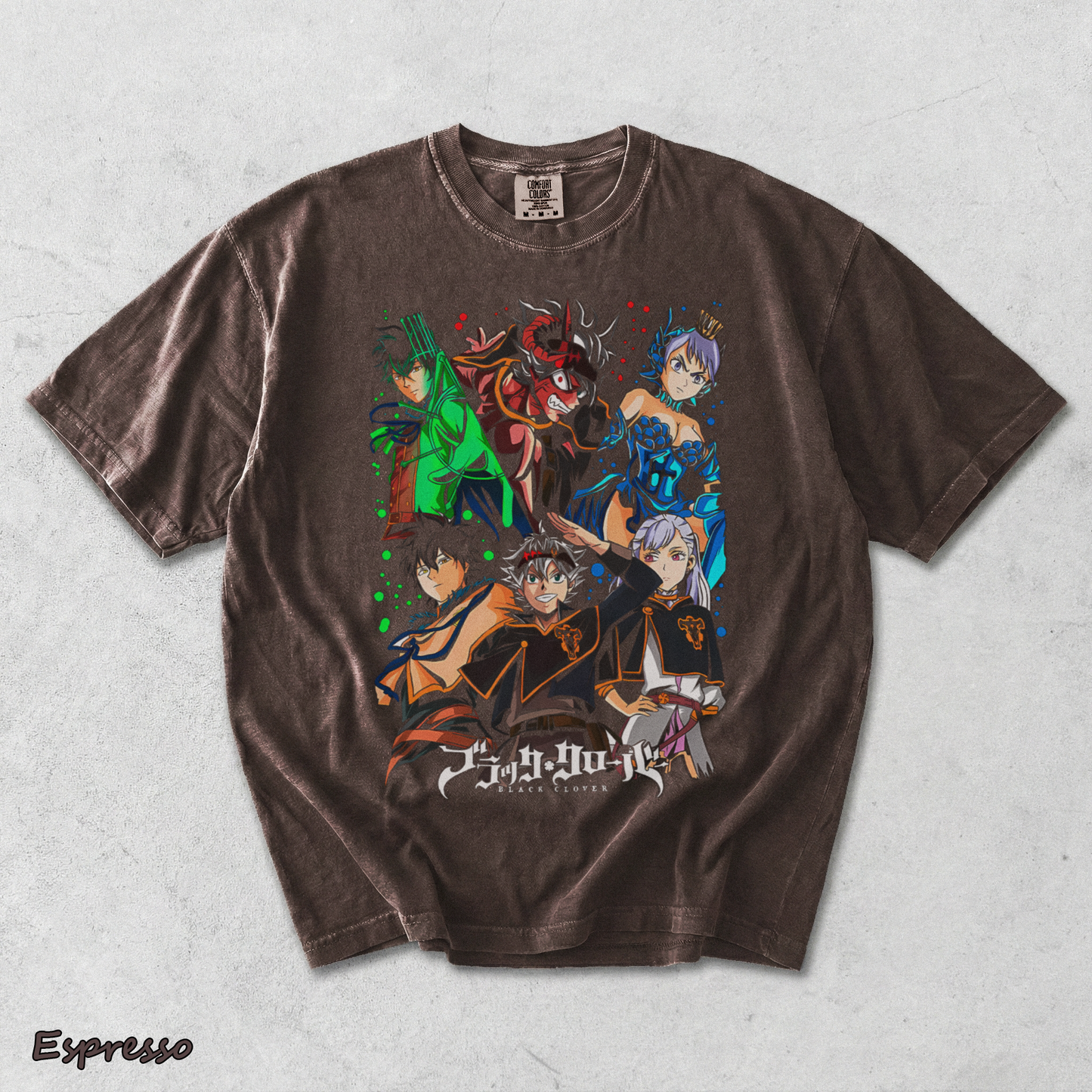 Black Clover Asta Yuno T-shirt - Espresso mockup