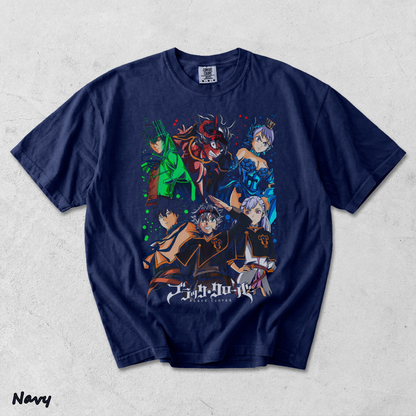 Black Clover Asta Yuno T-shirt - True Navy mockup