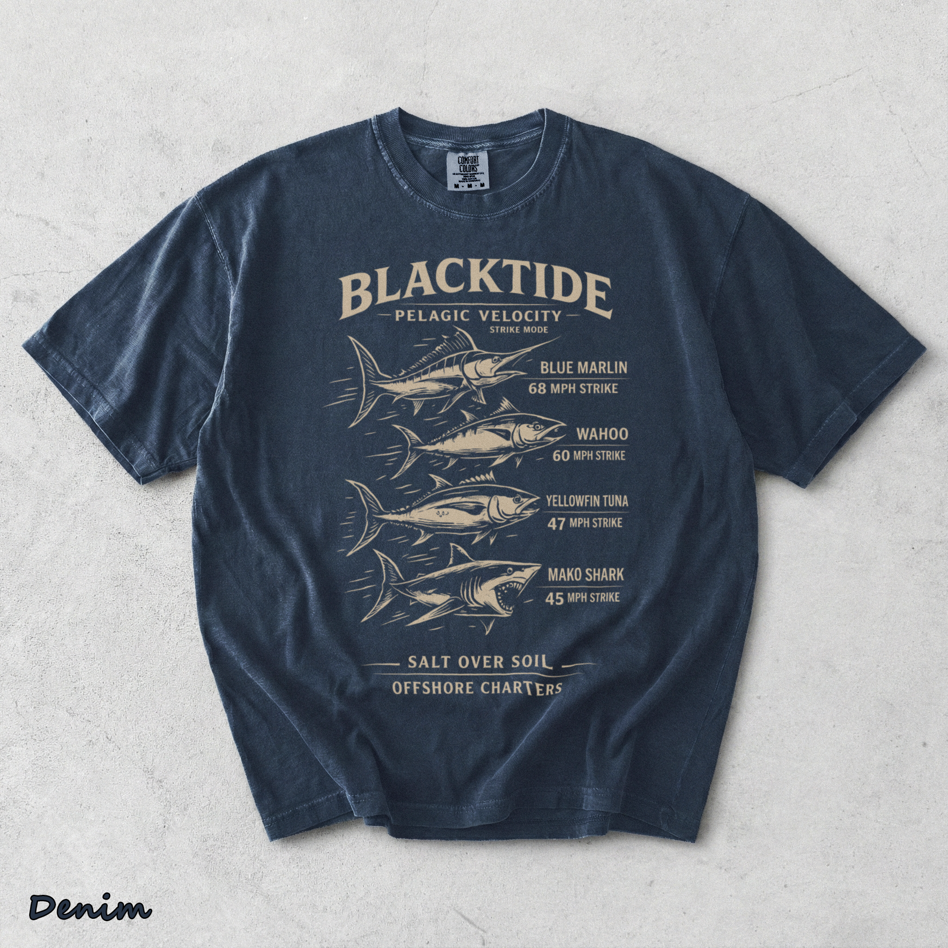 Blacktide Pelagic Velocity - Denim mockup