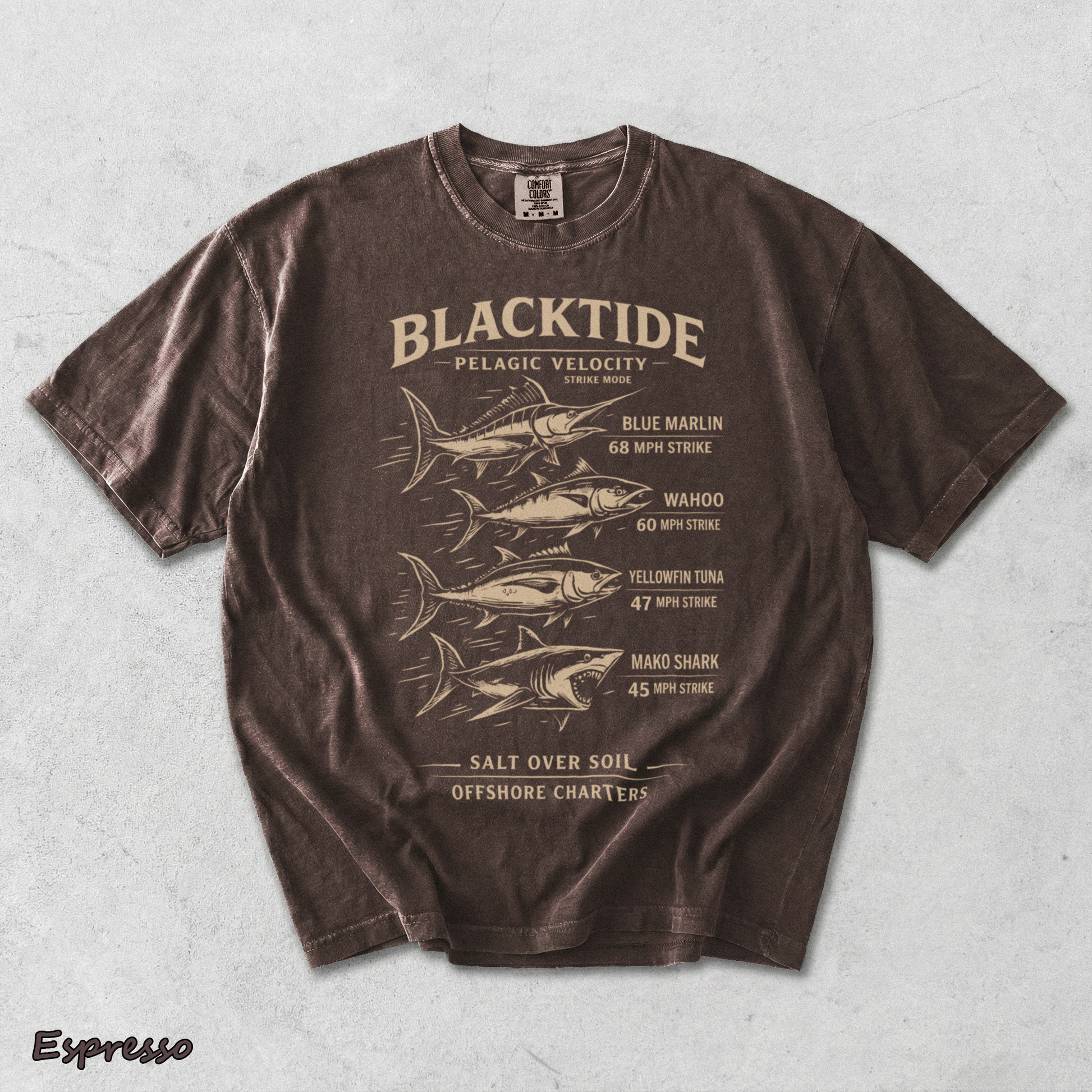Blacktide Pelagic Velocity - Espresso mockup