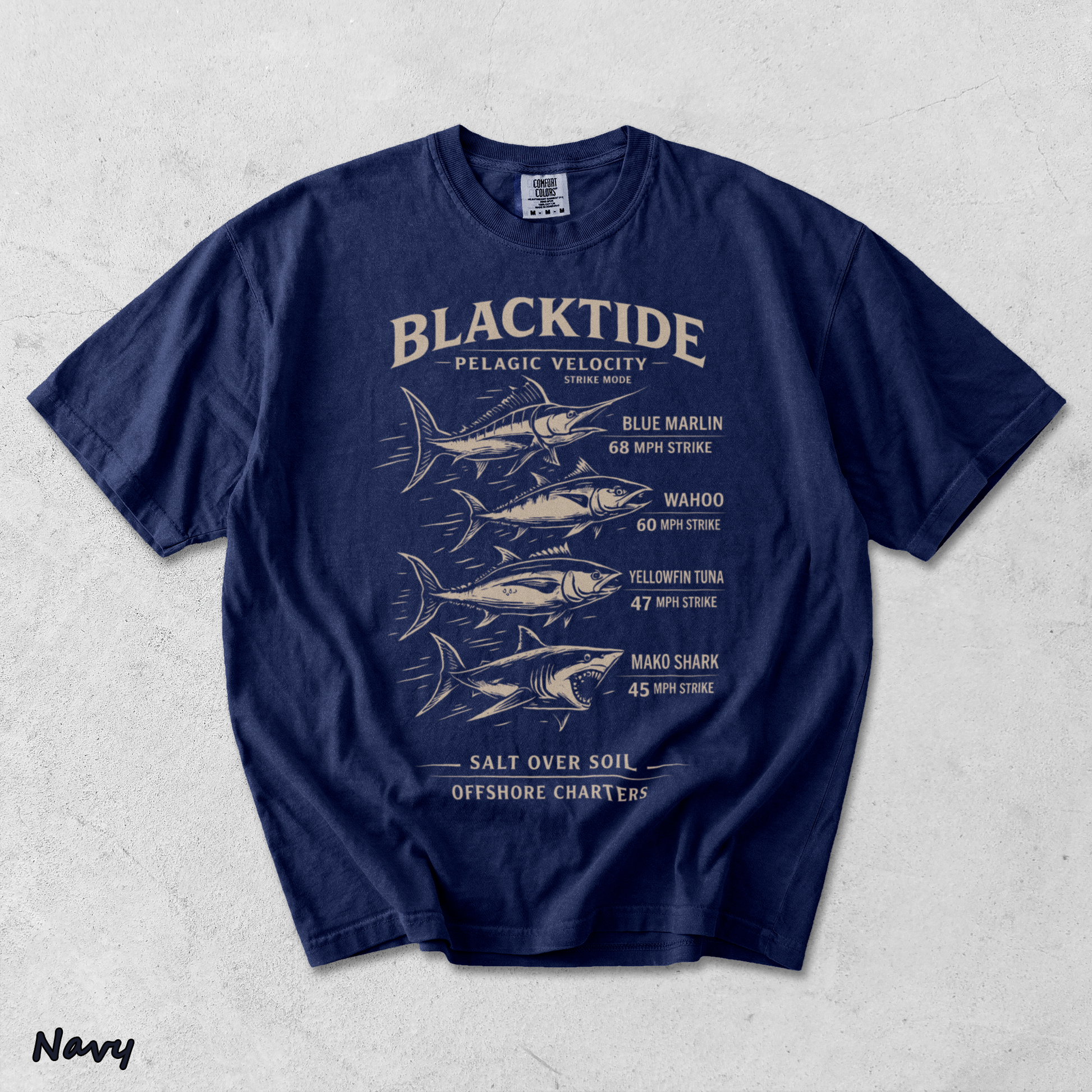 Blacktide Pelagic Velocity - True Navy mockup