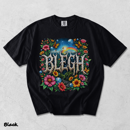 Blegh Floral Metal Aesthetic - Black mockup