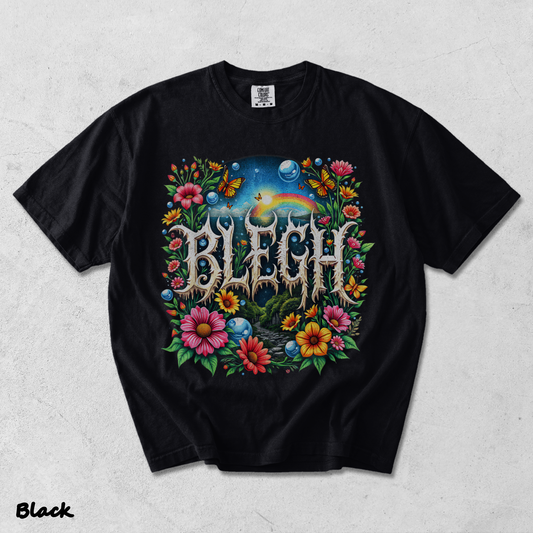 Blegh Floral Metal Aesthetic - Black mockup