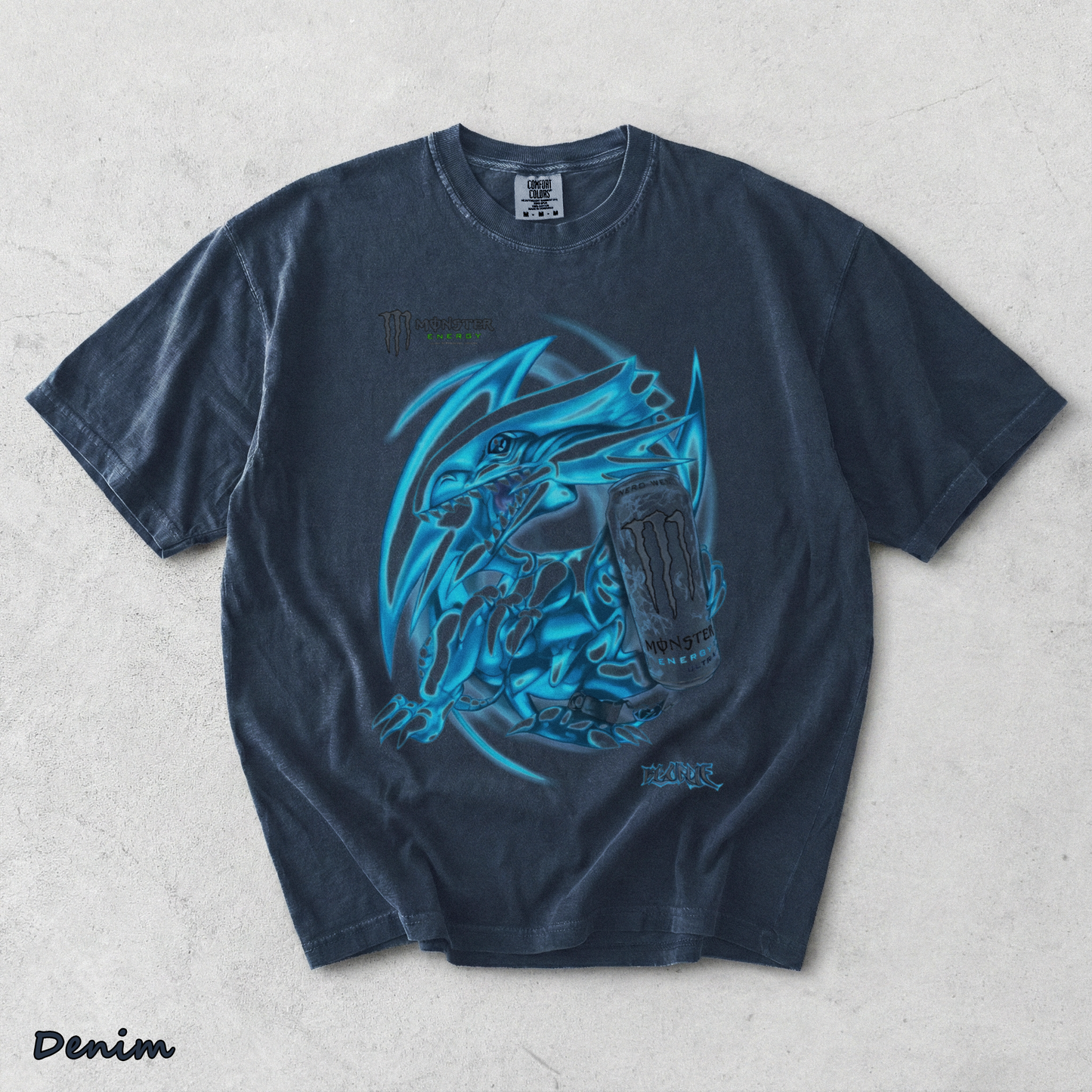 Blue Eyes White Dragon Double Sided - Denim mockup