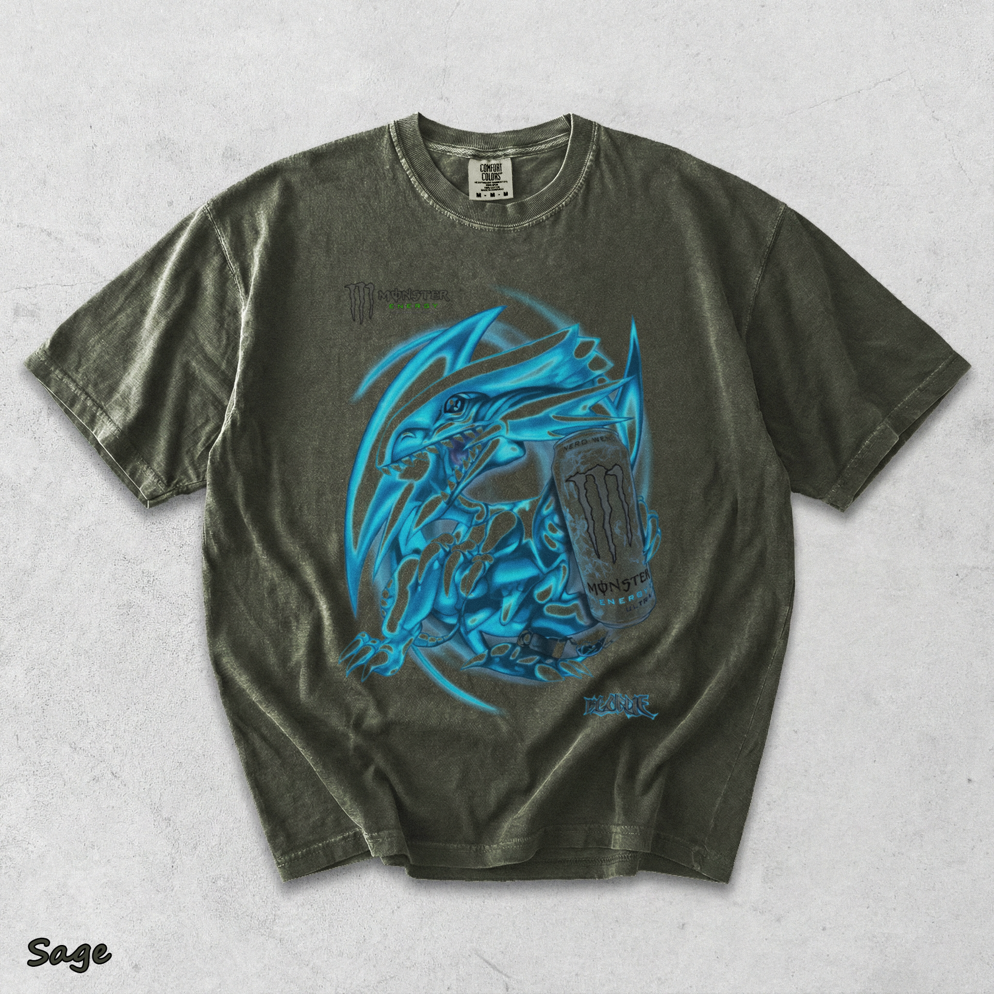 Blue Eyes White Dragon Double Sided - Sage mockup
