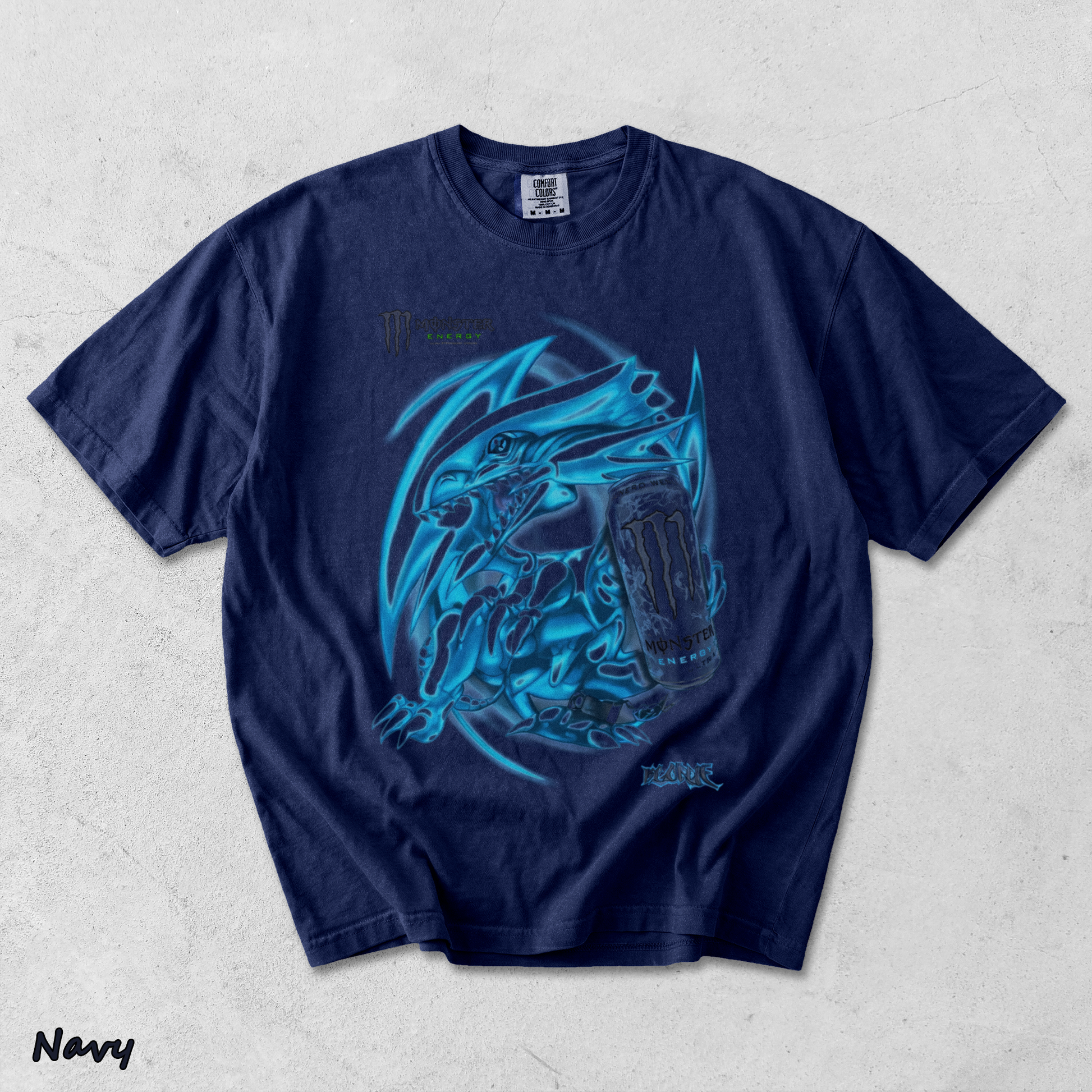 Blue Eyes White Dragon Double Sided - True Navy mockup