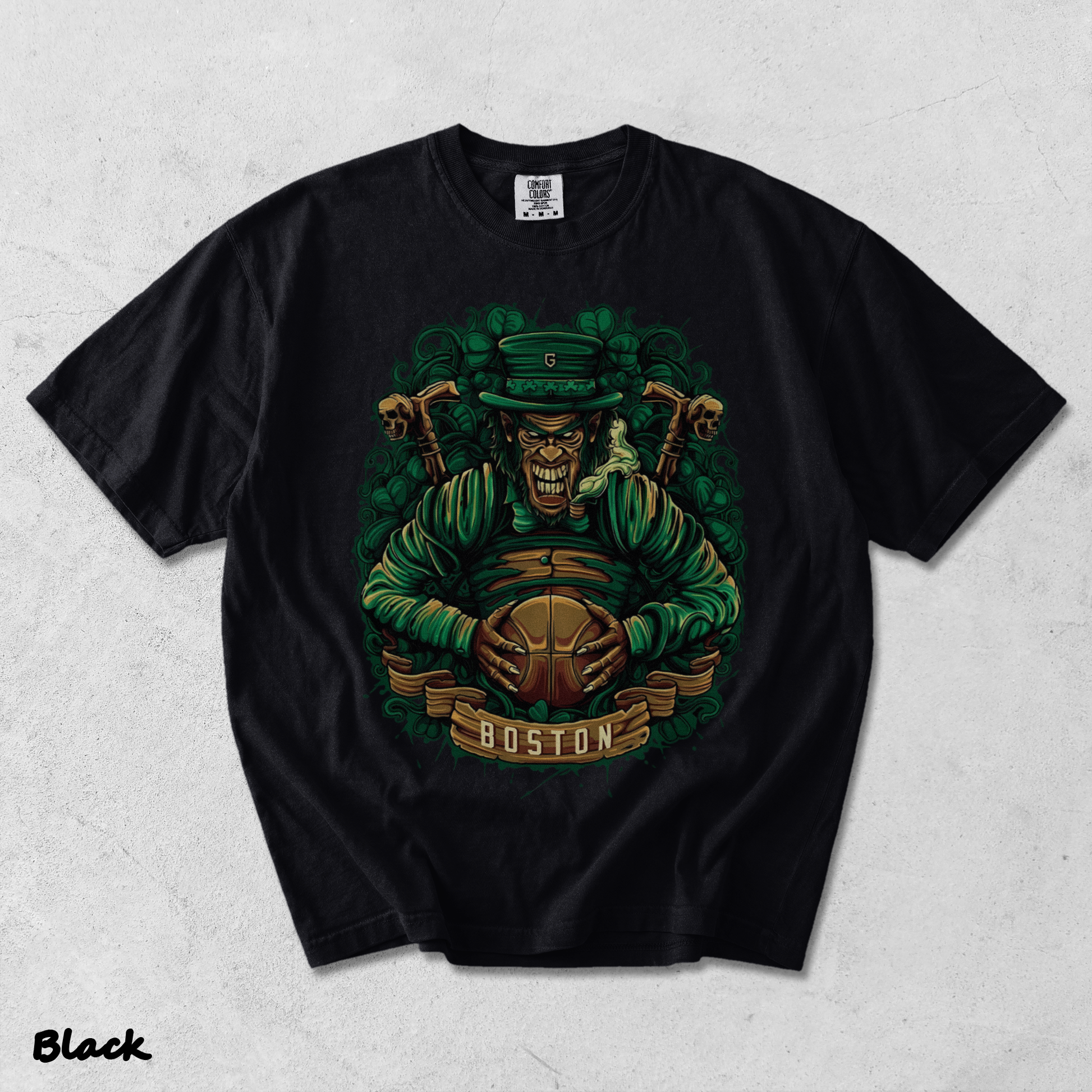 Boston Basketball Men's T-Shirt - Black mockup