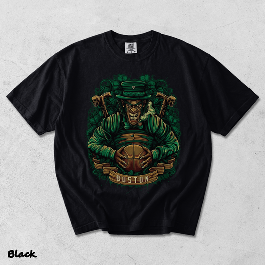 Boston Basketball Men's T-Shirt - Black mockup
