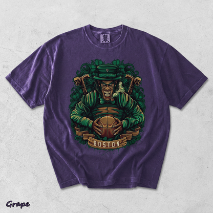 Boston Basketball Men's T-Shirt - Grape mockup