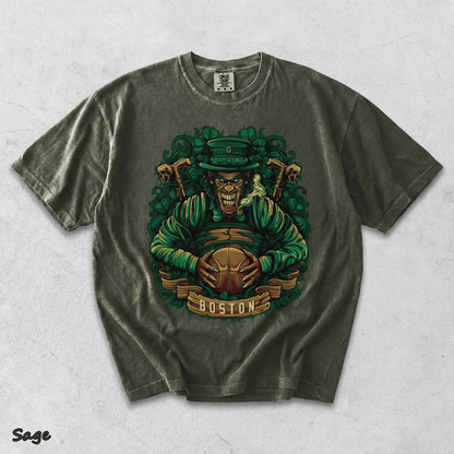 Boston Basketball Men's T-Shirt - Sage mockup