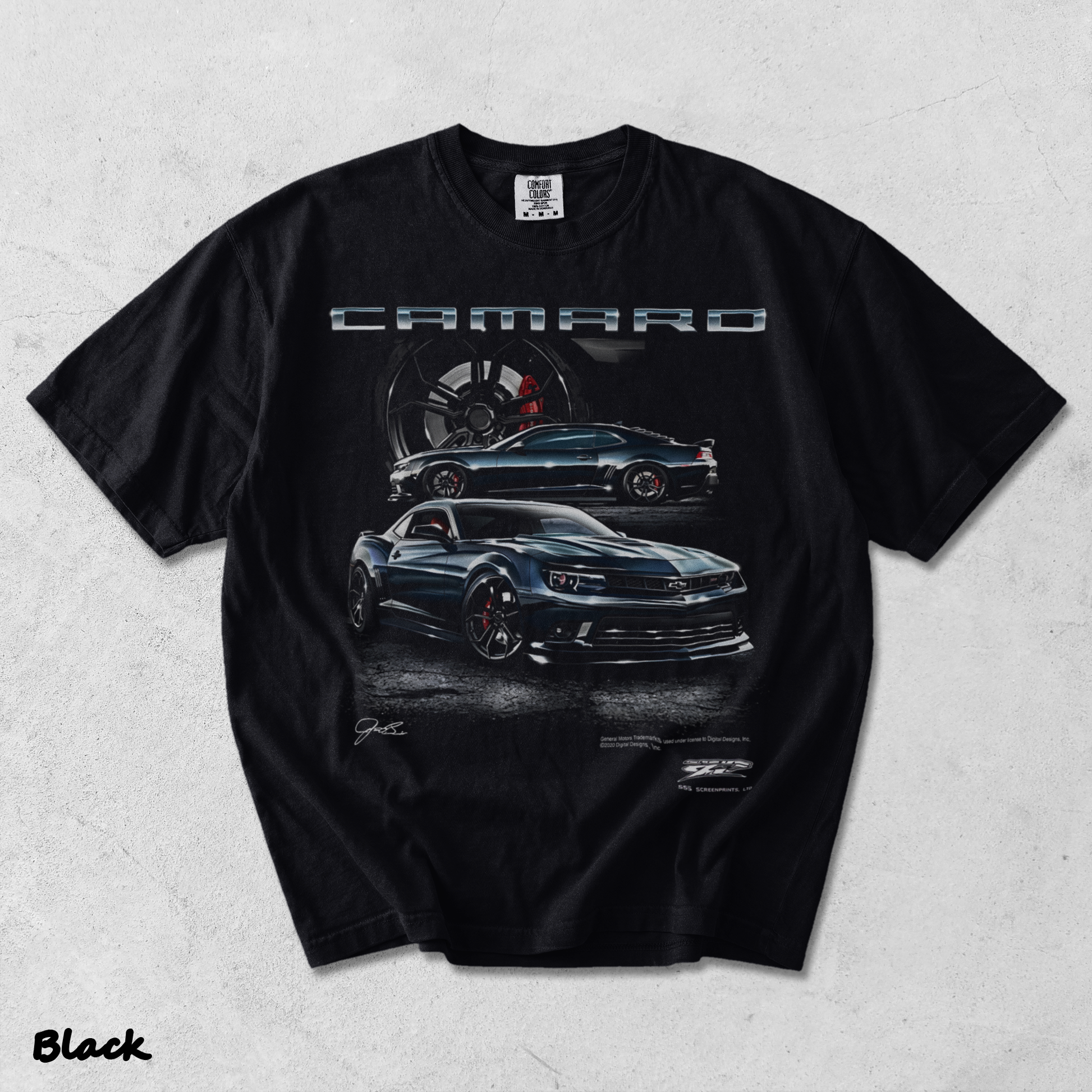 Camaro ZL1 5th Gen T-Shirt back - Black mockup